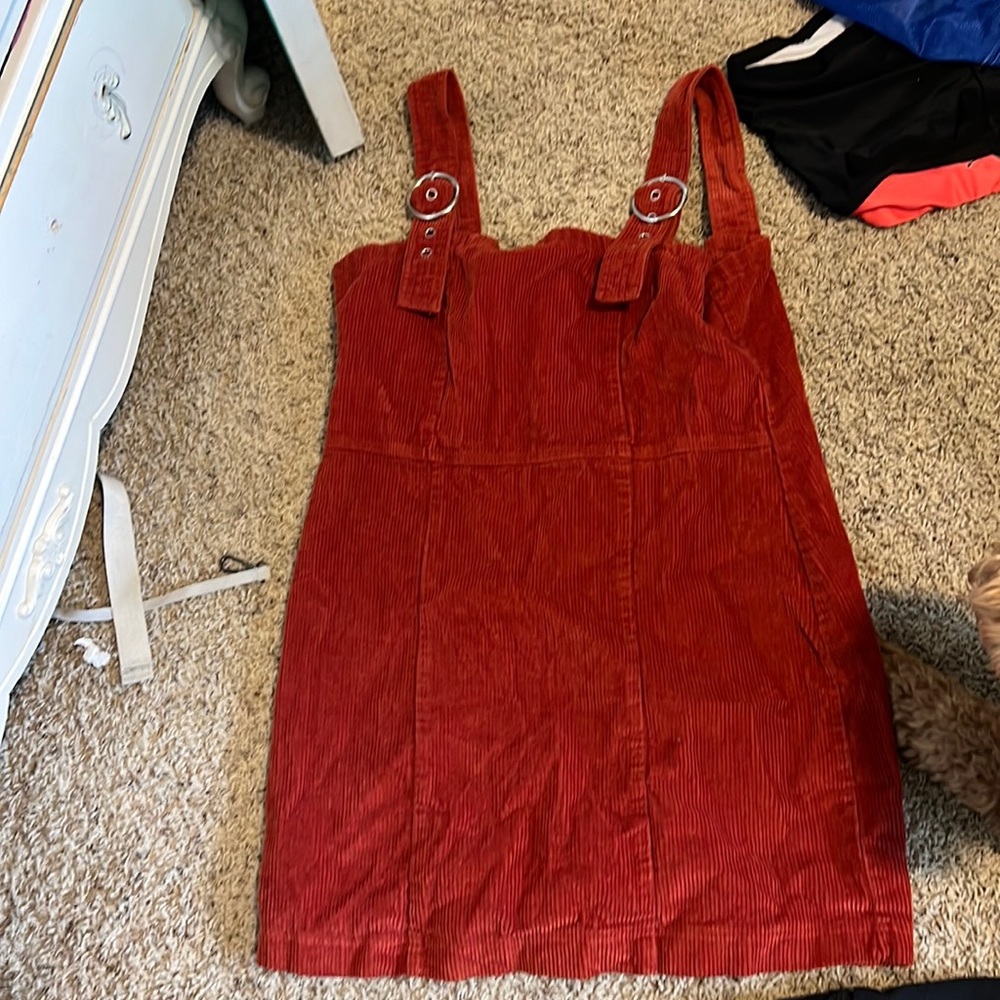 Corduroy overall dress